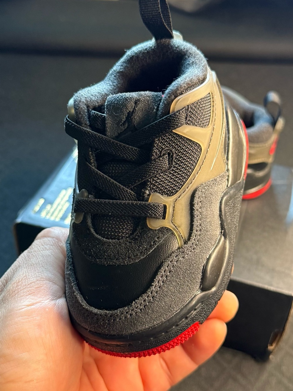 Nike Air Jordan 4 RM Bred Toddler Size 5C Black Red New